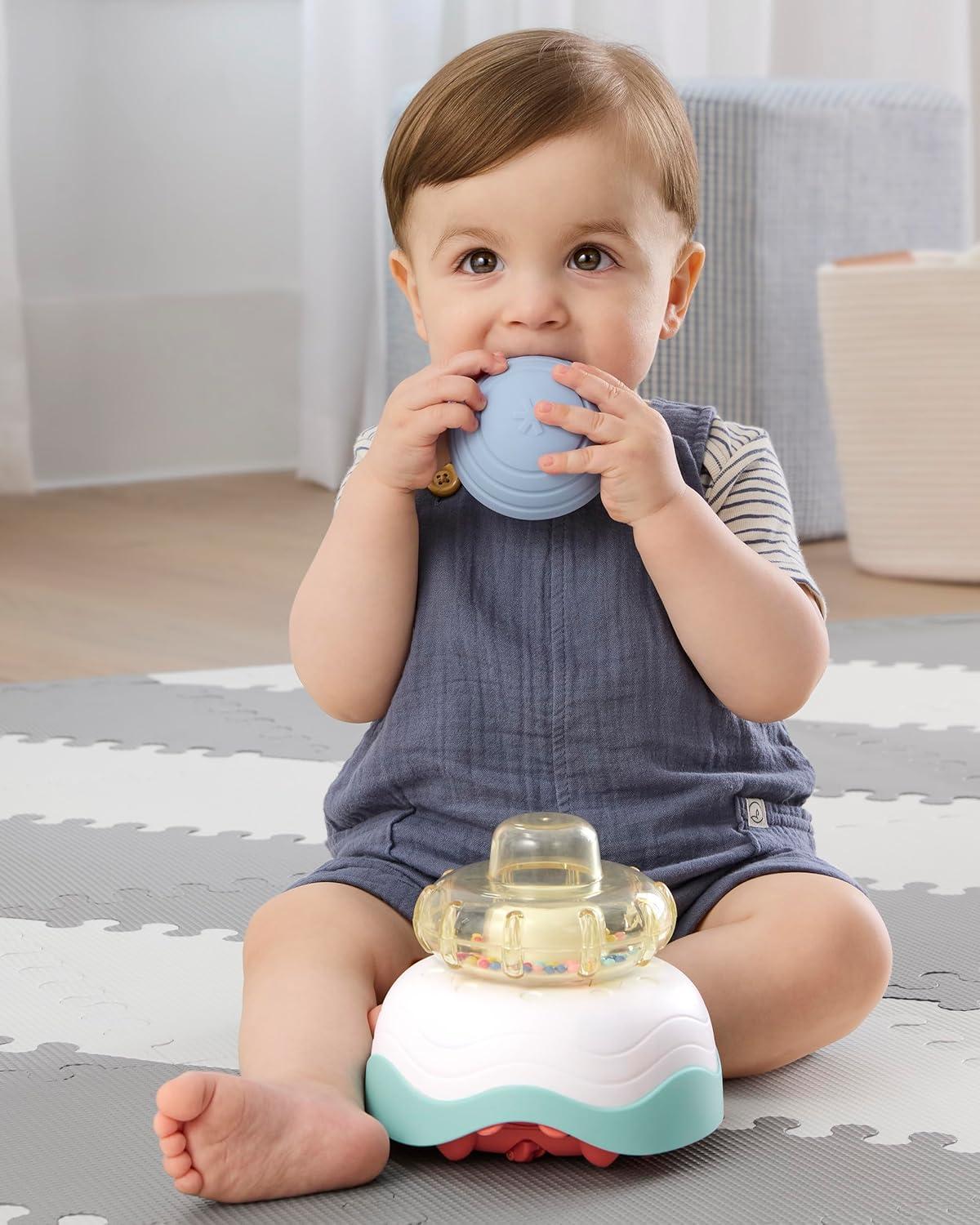 imageSkip Hop Baby FollowMe Bee Tummy Time Crawl Toy 3Stage Infant Sensory Development with Lights Sounds and Music Explore ampamp More Age 5mCrawl Crab