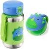 imageSkip Hop Toddler Sippy Cup with Straw Zoo Stainless Steel Straw Bottle ButterflyDino