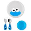 imageSkip Hop x Sesame Street Toddler Feeding 4Piece Mealtime Set Cookie MonsterCookie Monster